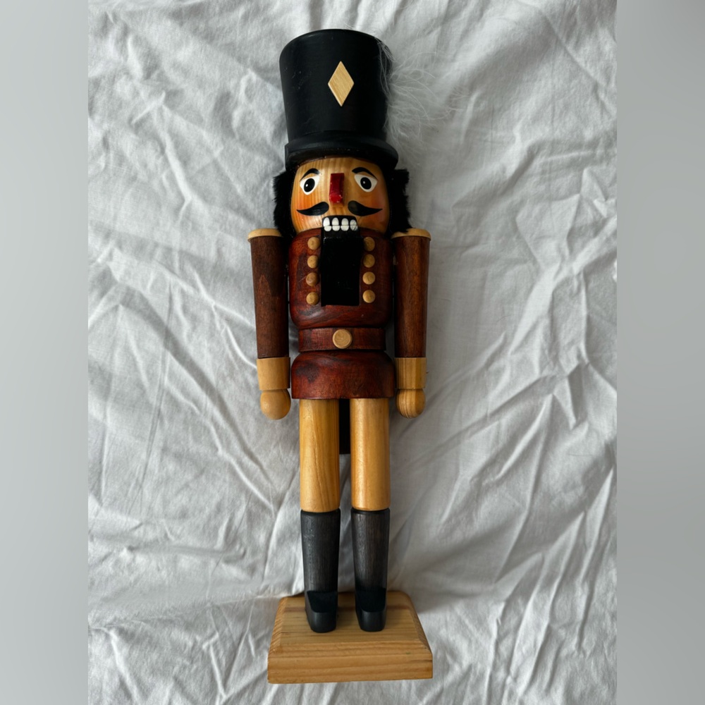 Classic Wooden Nutcracker Soldier Decor Natural Tones